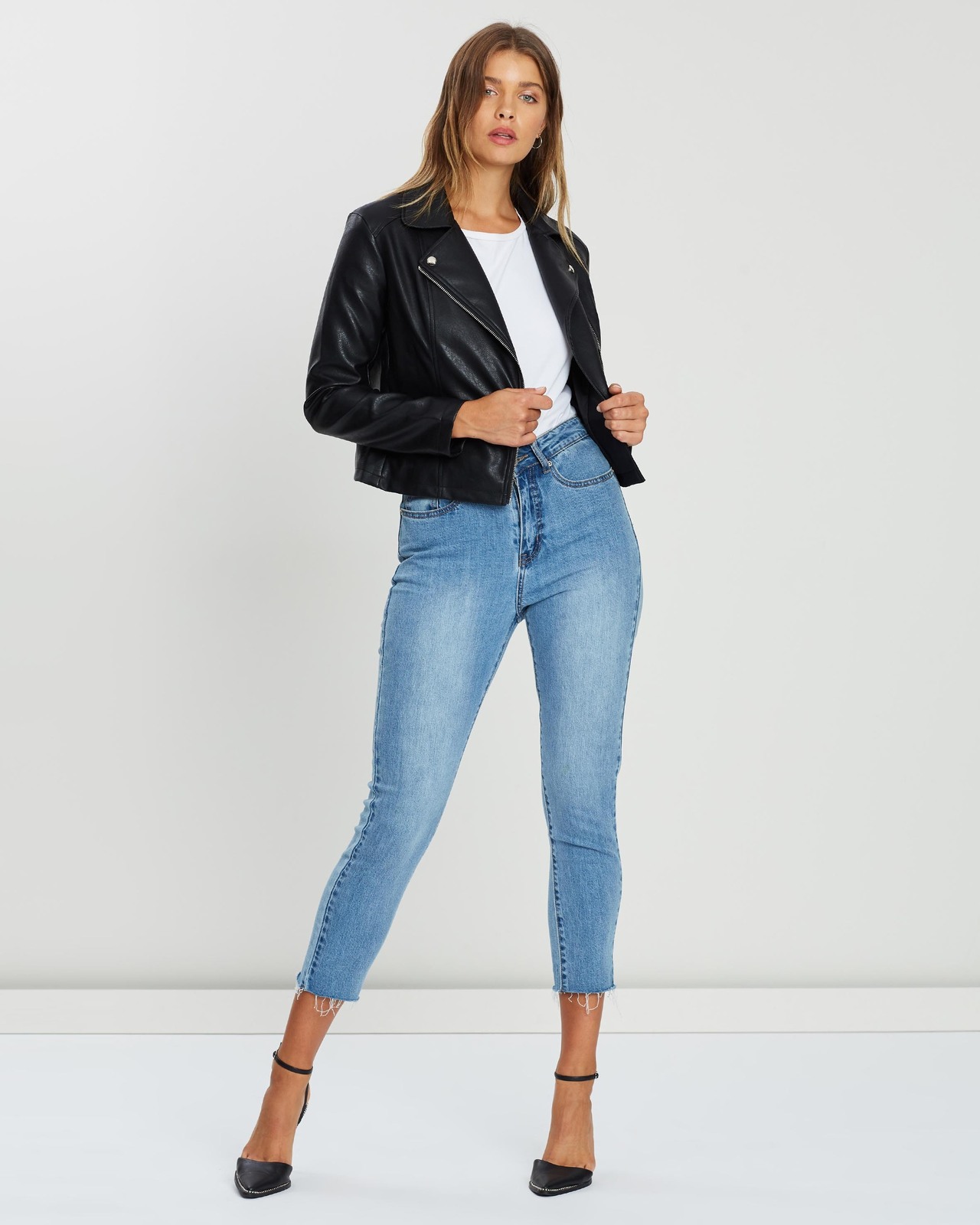 Harper PU Biker Jacket