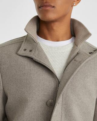 orgue Melton pearl jacket coat【Gray】