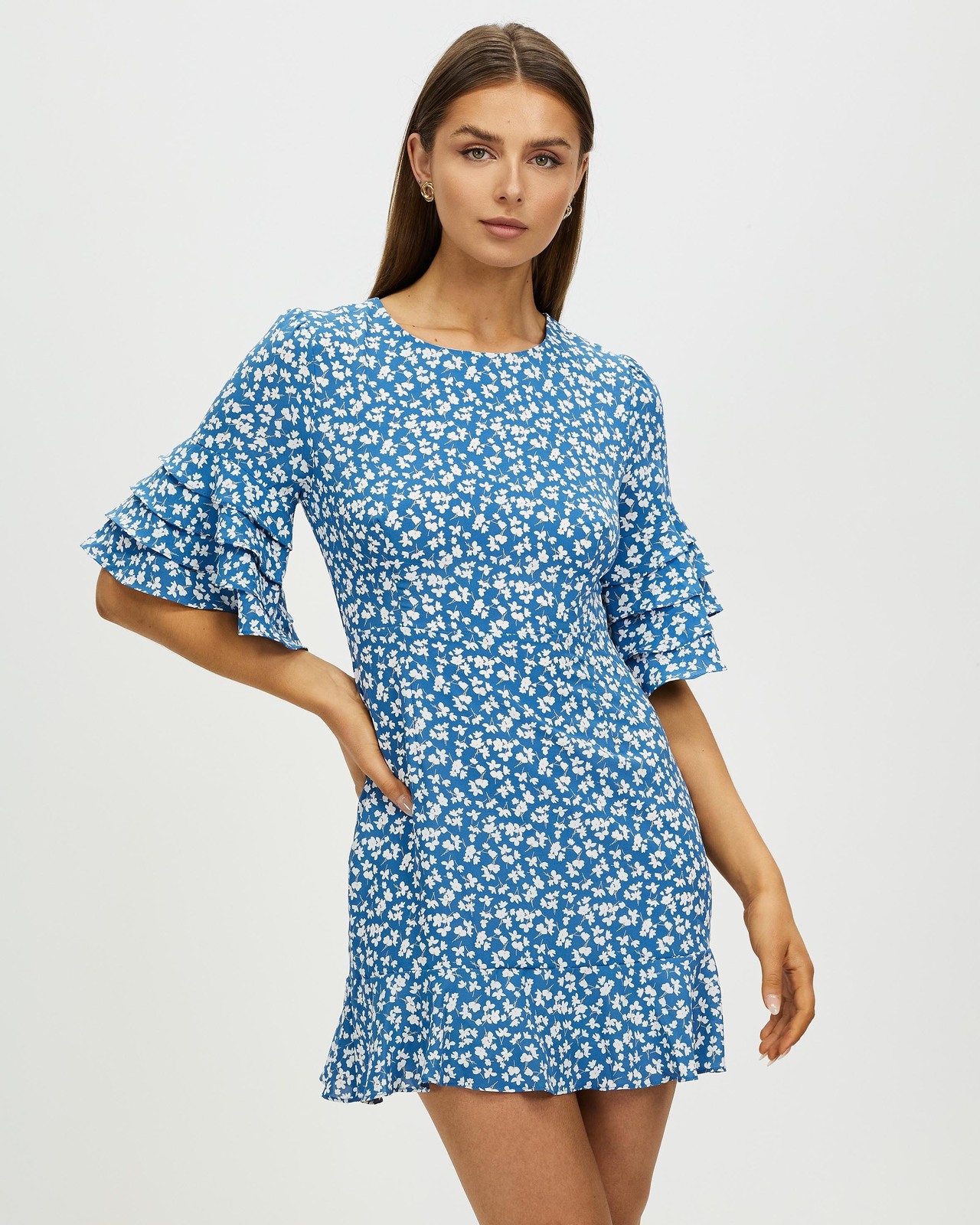 Kira Ruffle Mini Dress