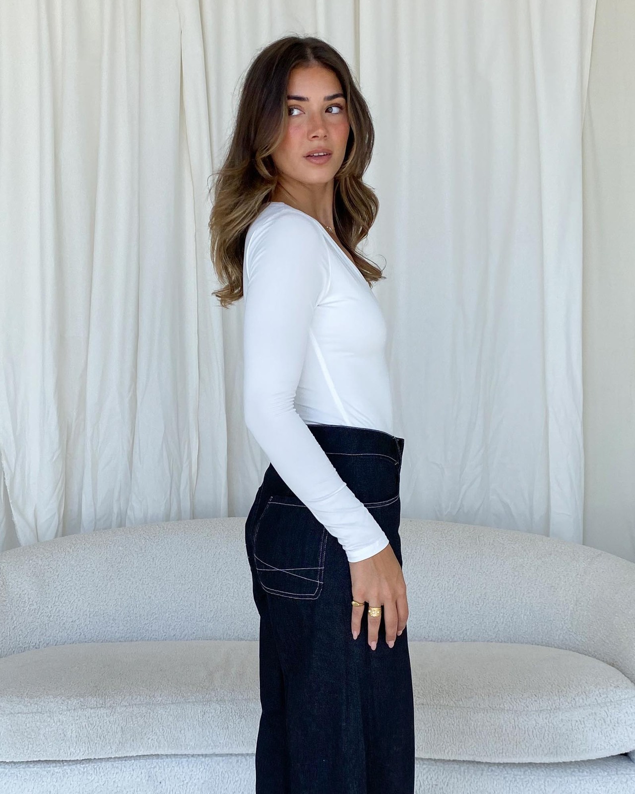 Call On Me Long Sleeve V-Neck Bodysuit