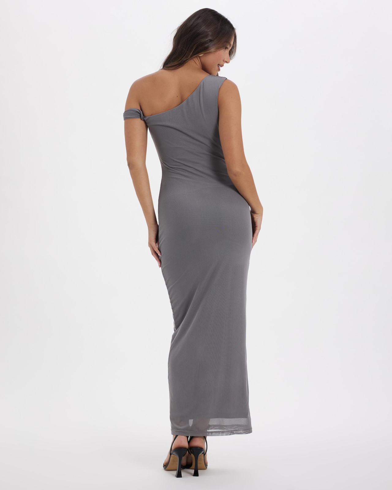 Noon Till Night Twist Mesh Midi Dress