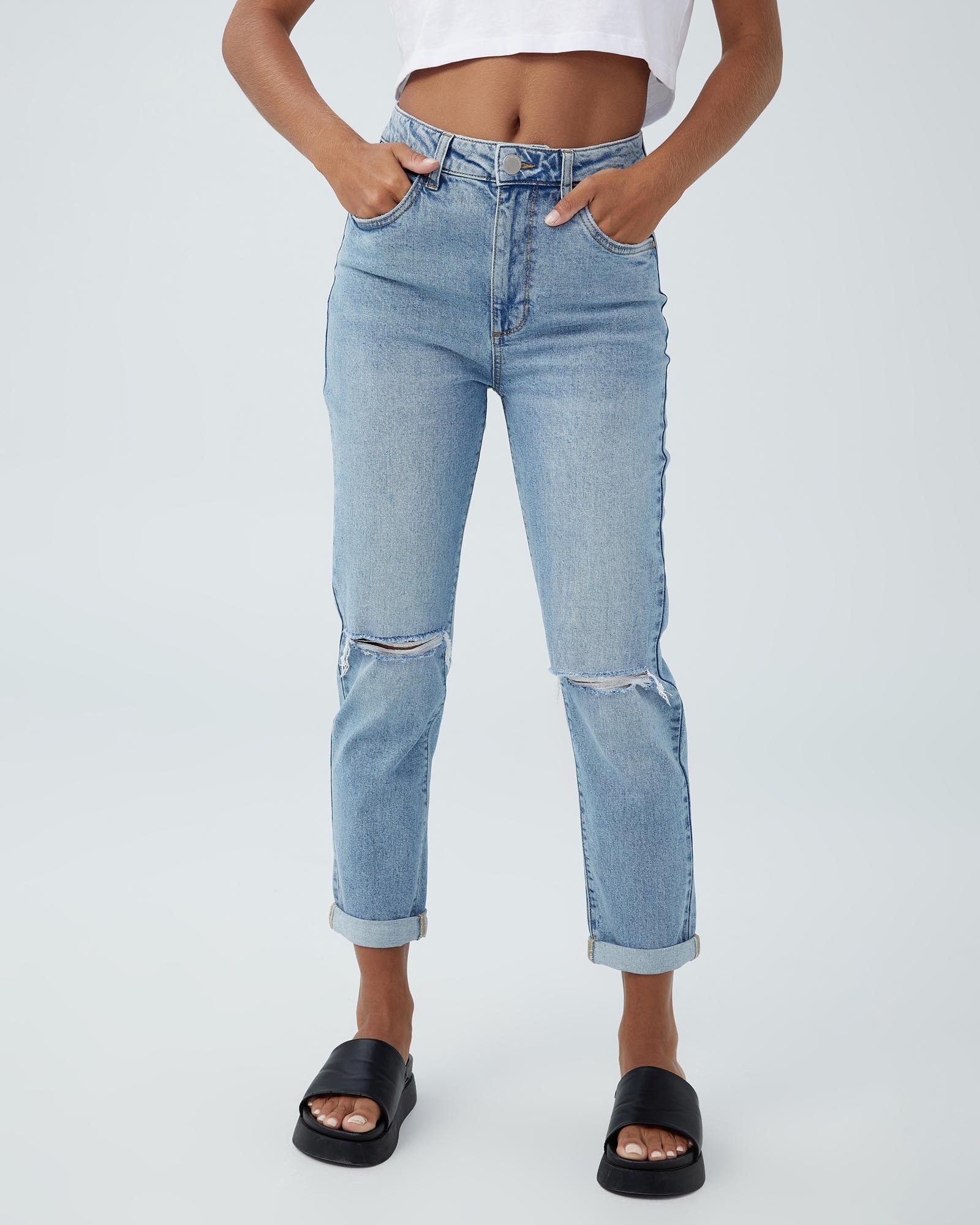 Cotton On Stretch Mom Jeans - AirRobe