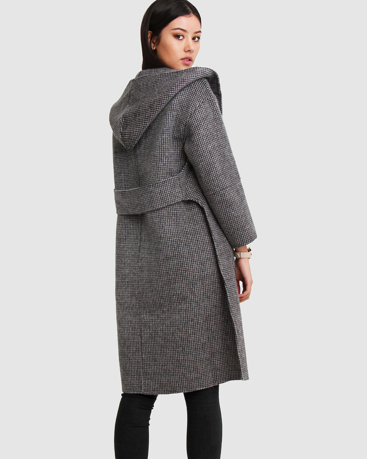 Belle & Bloom Walk This Way Wool Blend Hooded Coat - AirRobe