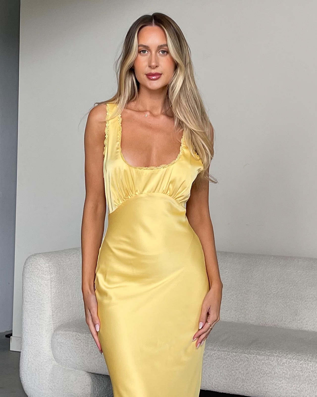 Valentina Lace Trim Maxi Dress