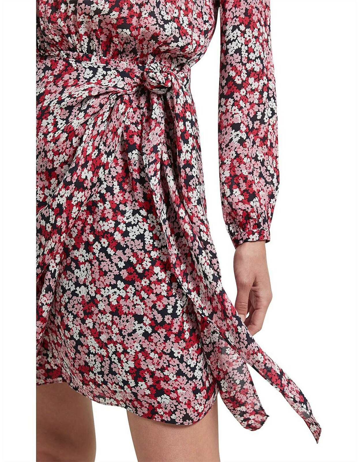 The Twiggy Silk Wrap Mini Dress