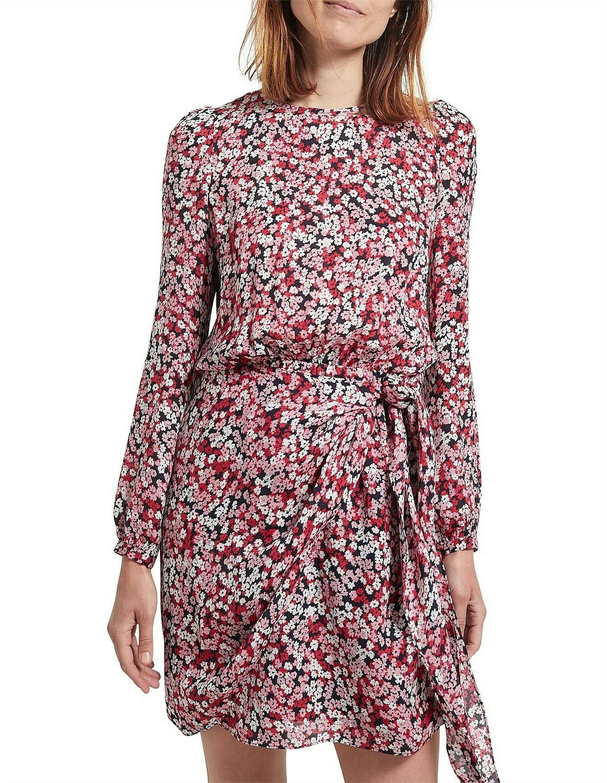 The Twiggy Silk Wrap Mini Dress