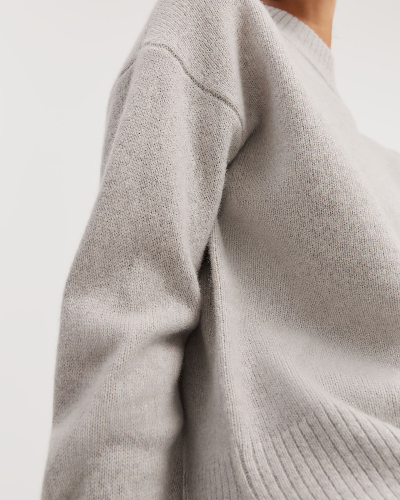 Australian Merino Rib Detail Pullover Knit