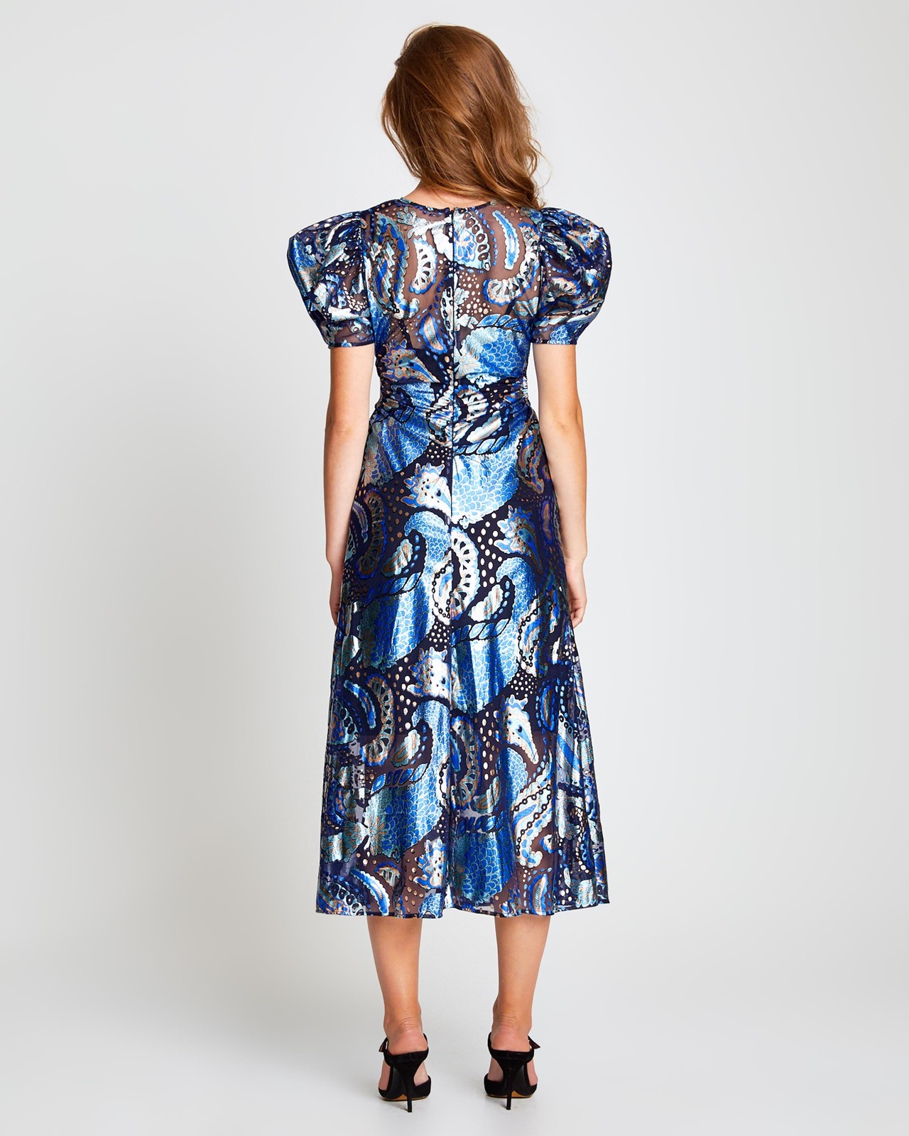 alice mccall blue floral dress Nova Tie Back Dress in Navy | OMNES | Ethical & Affordable Clothing