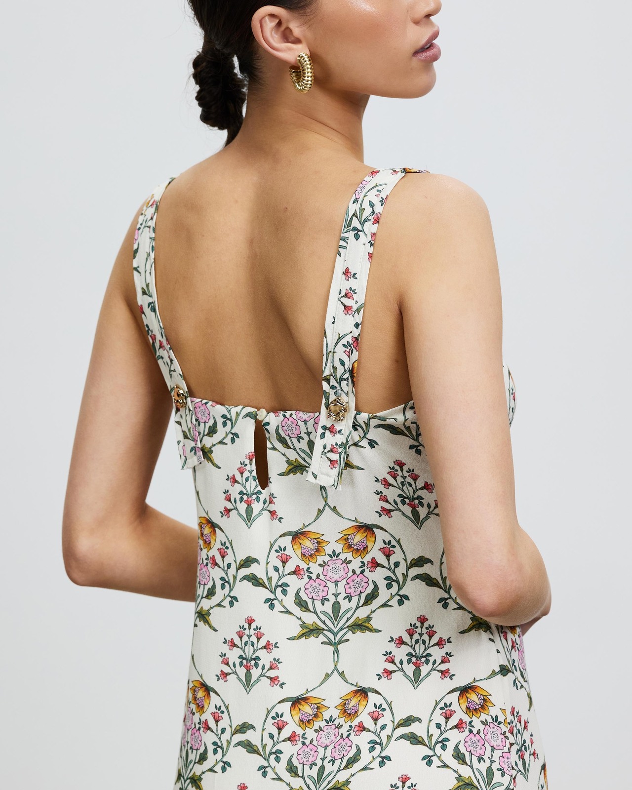 strapless open back dress Lola May open back midi dress with textured floral lace in black  ASOS  Sample Sale