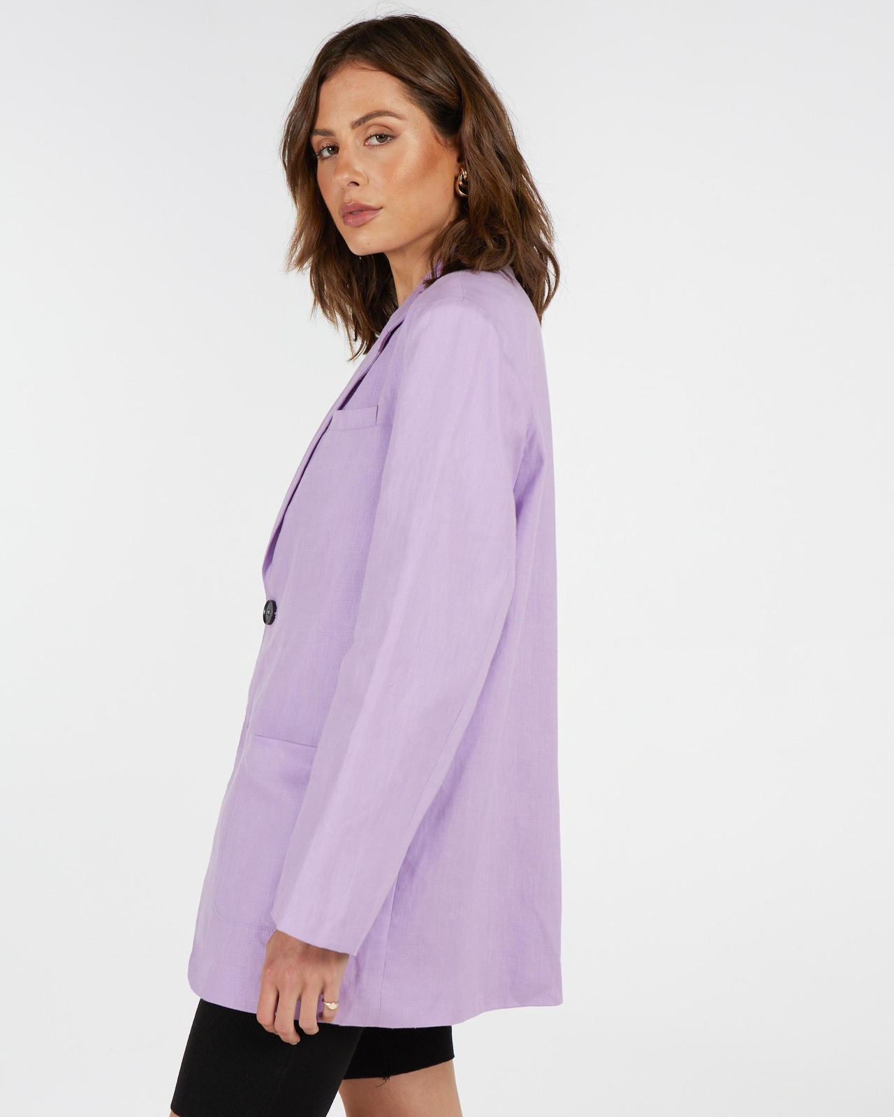 Oversized Linen Blazer