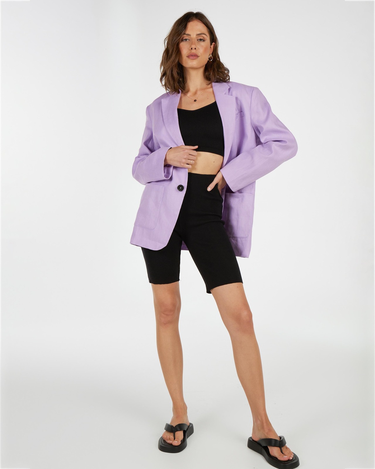 Oversized Linen Blazer