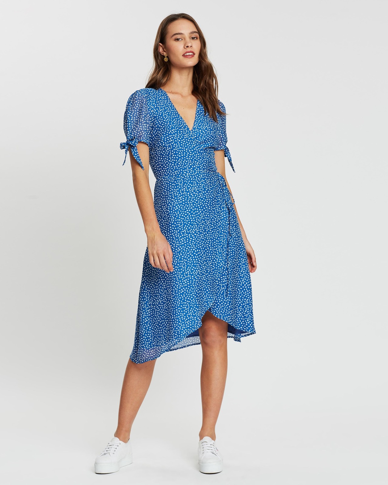 Olivia Tie Sleeve Wrap Dress