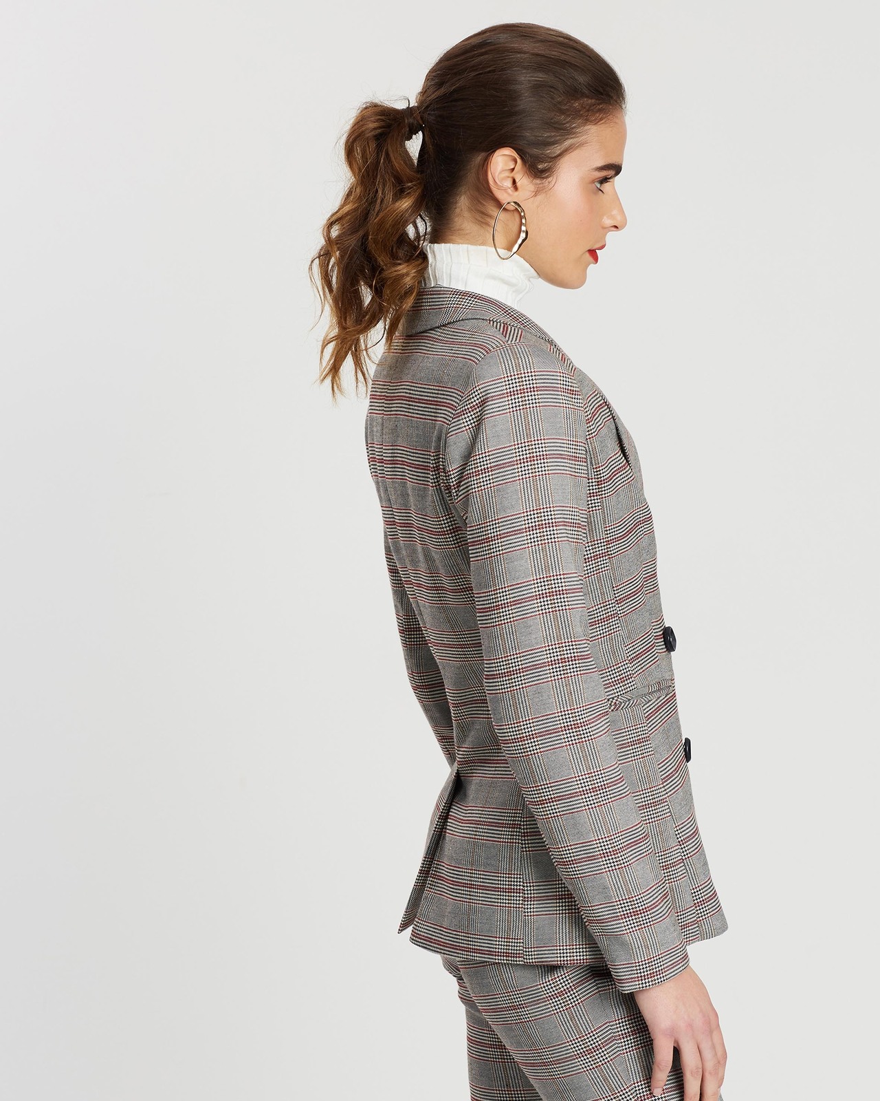 Ayleena Check Blazer
