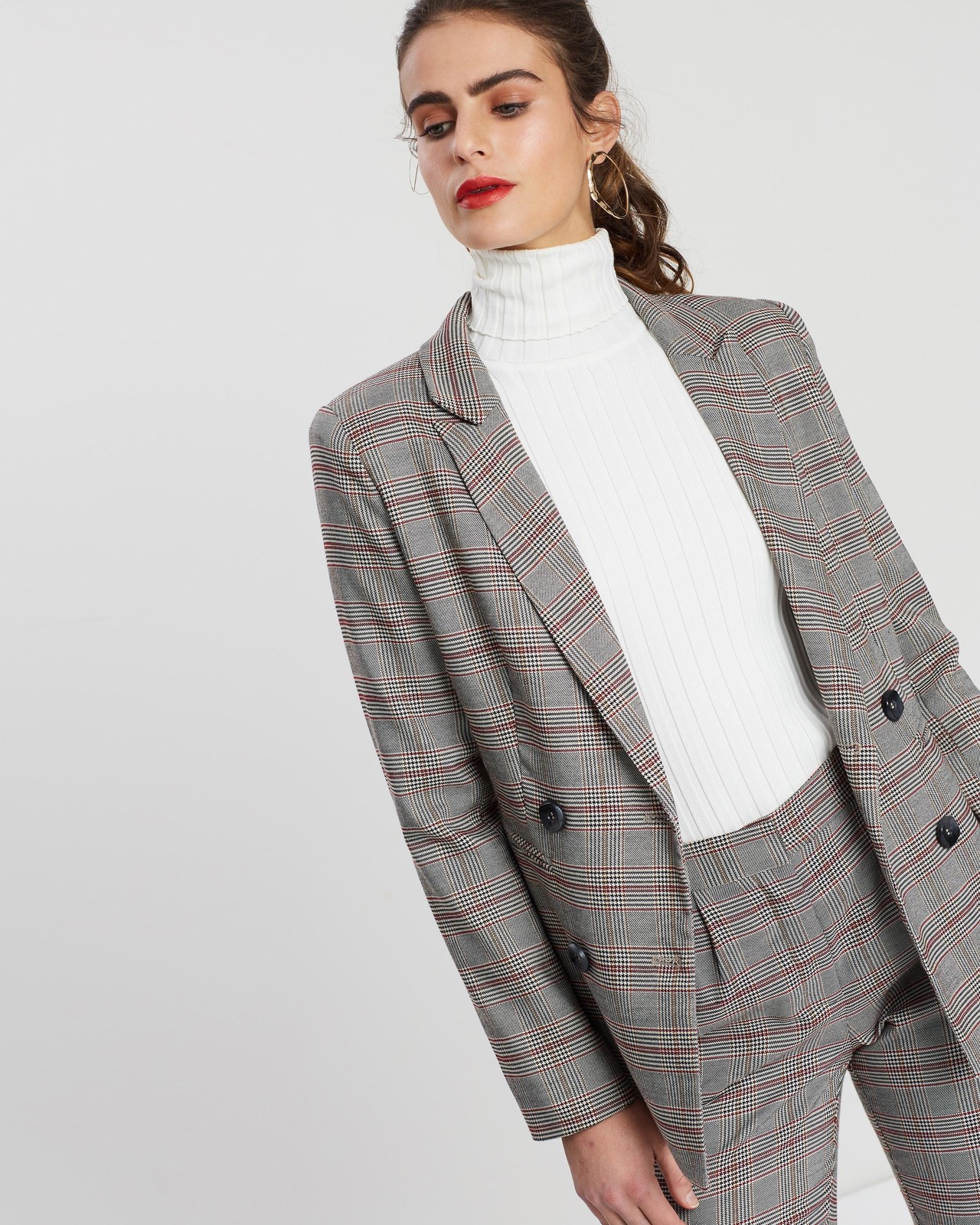 Ayleena Check Blazer