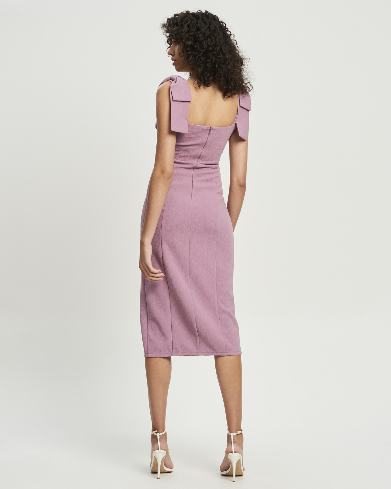 knee length dresses for ladies London Times Presley Matte Jersey Midi Dress In Green And Ivory – Deja Nu Tx