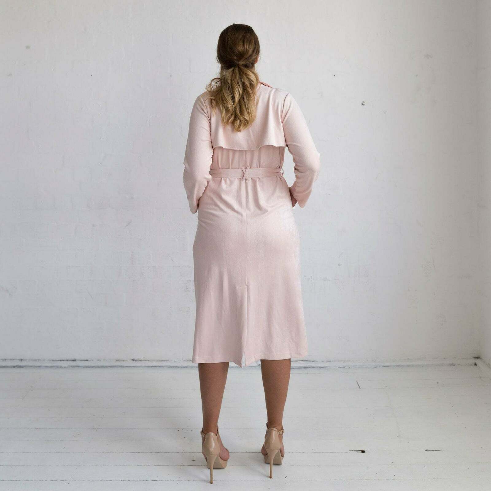 Viola Suede Coat - Rose Quartz