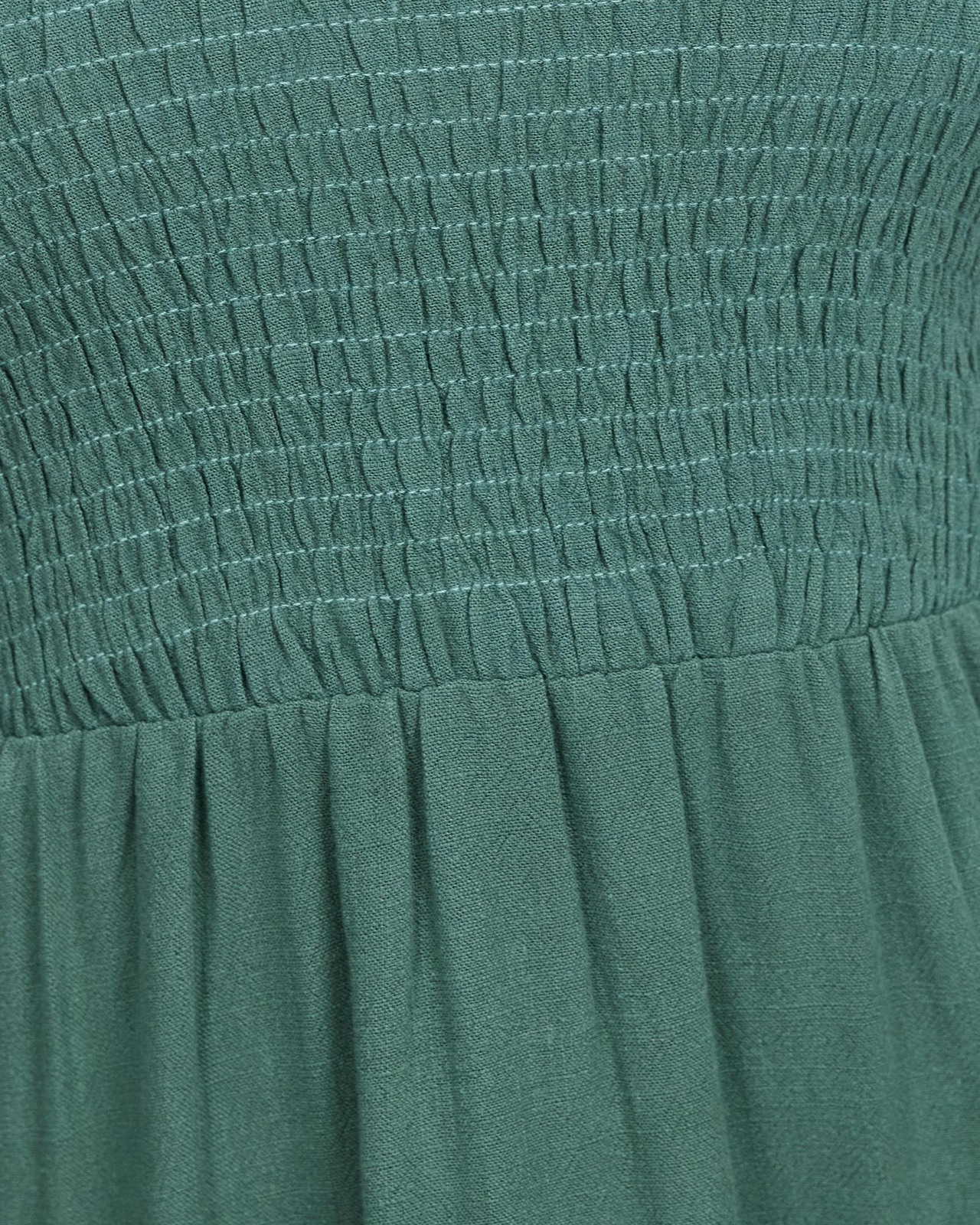 Elora Shirred Linen Blend Mini Dress