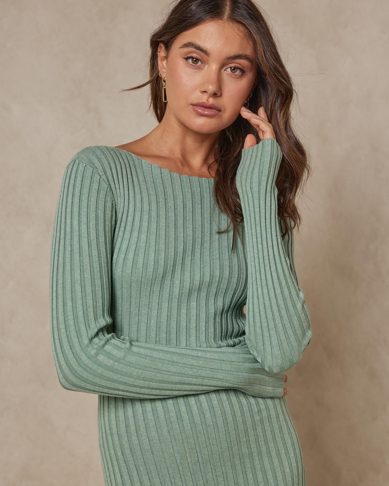 Organic Cotton Blend Knit Dress