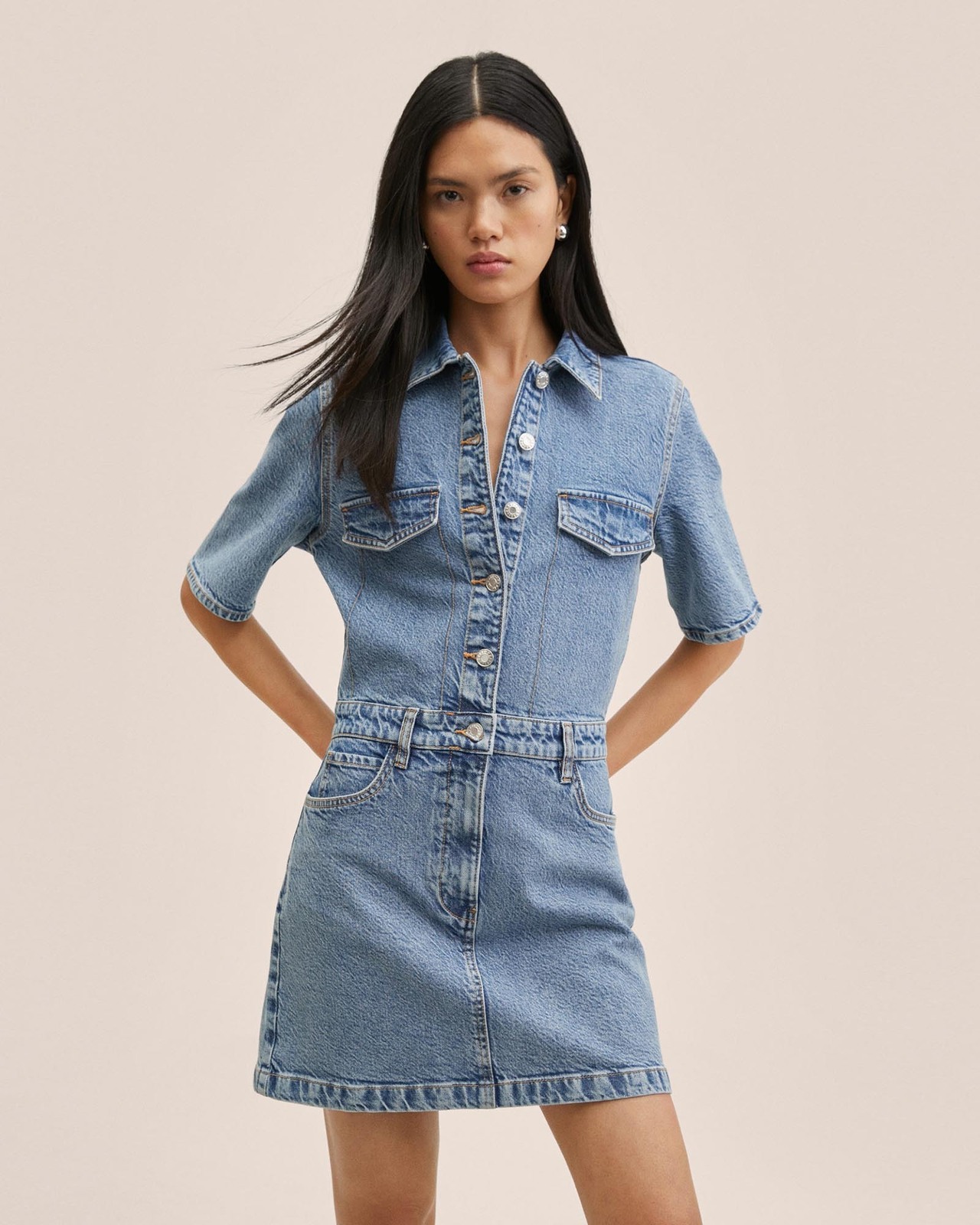 mng denim dress M.N.G Denim Shirt Dress