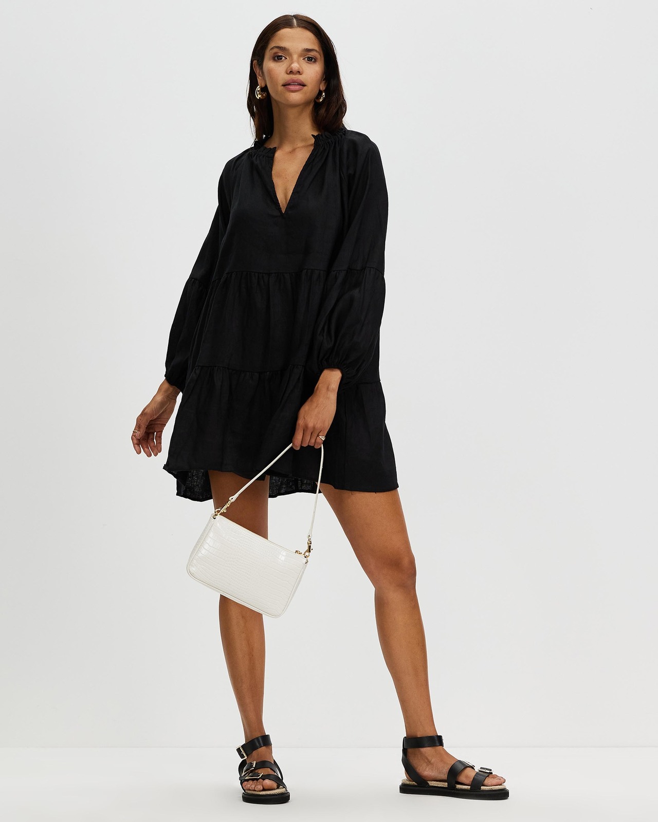 AERE Linen Smock Dress - AirRobe
