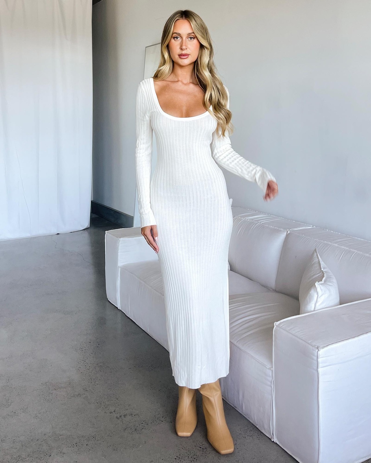 Dazie Ciara Knit Midi Dress - AirRobe