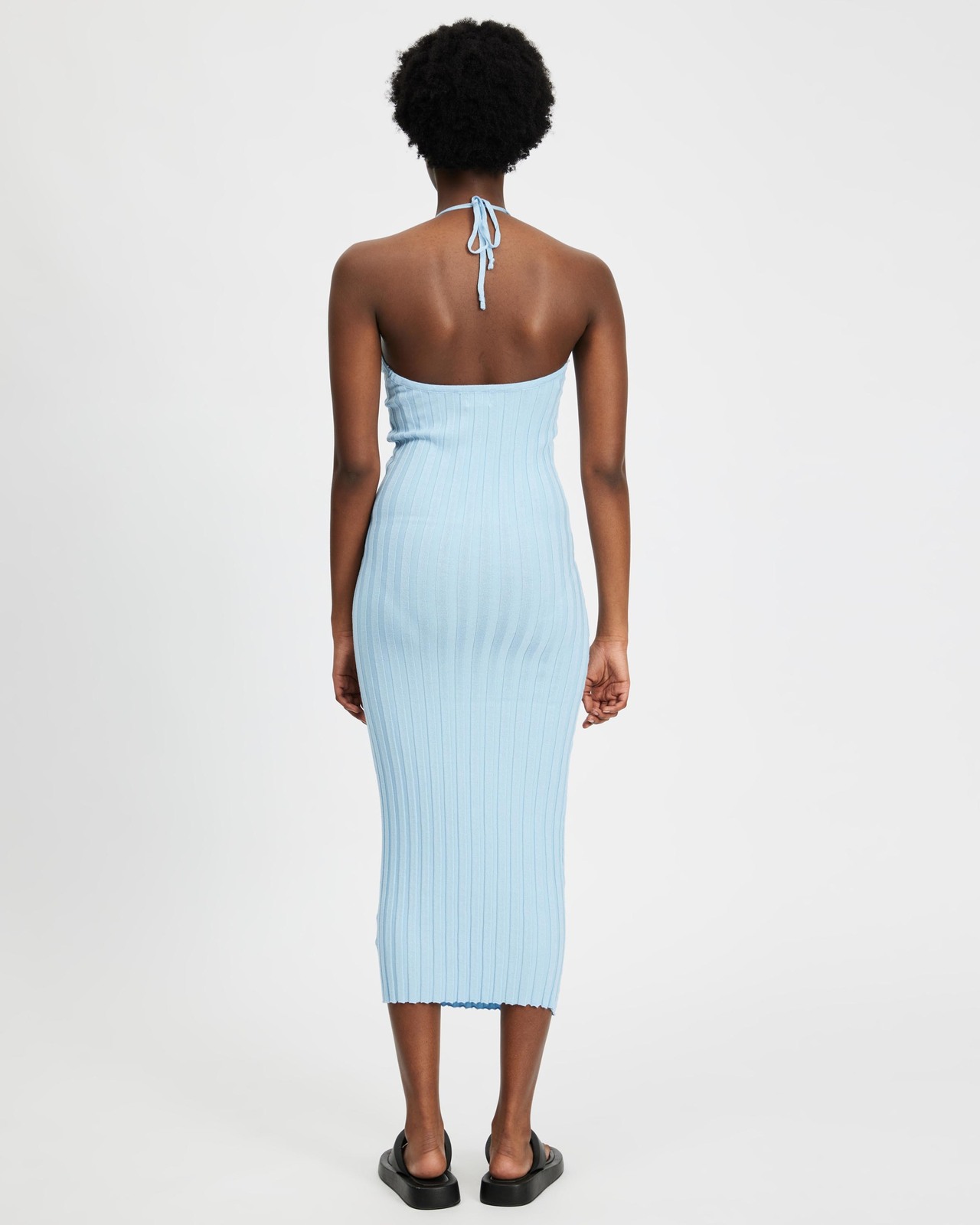 Myla Keyhole Halter Strappy Midi Dress