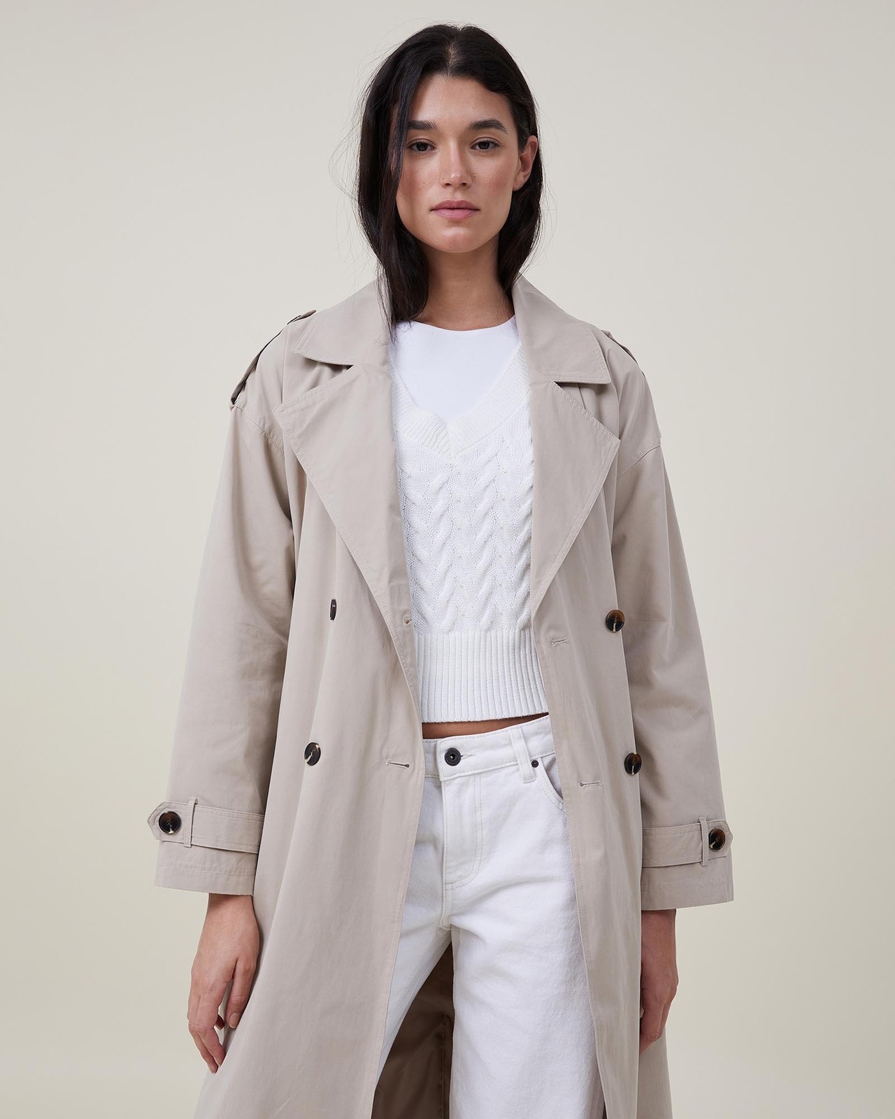Cotton On Drop Shoulder Trench Coat - AirRobe