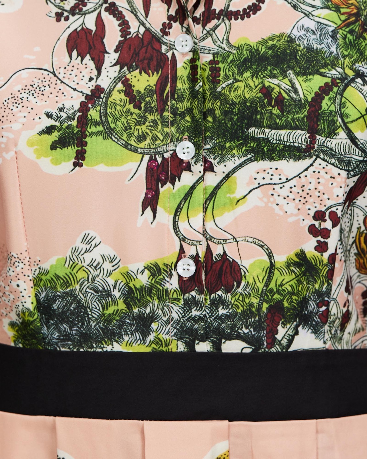Elena Nature Print Belted Dress