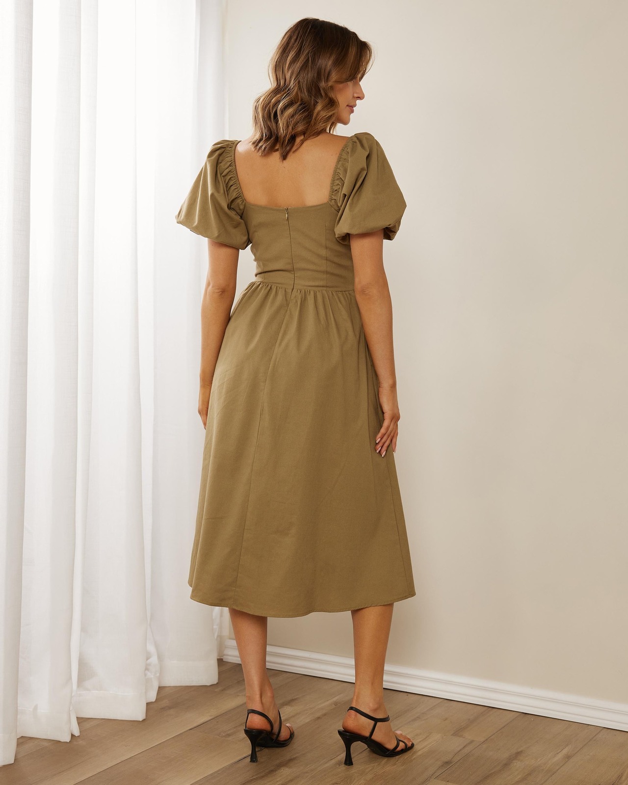 Rosie Linen Blend Midi Dress AirRobe