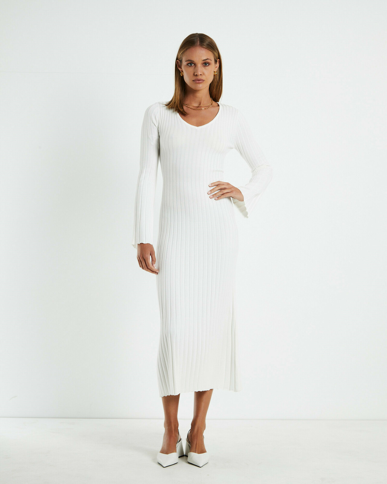 ワンピース ANDMARY Sophie seethrough knit dress ANDMARY】Sophie seethrough knit dress