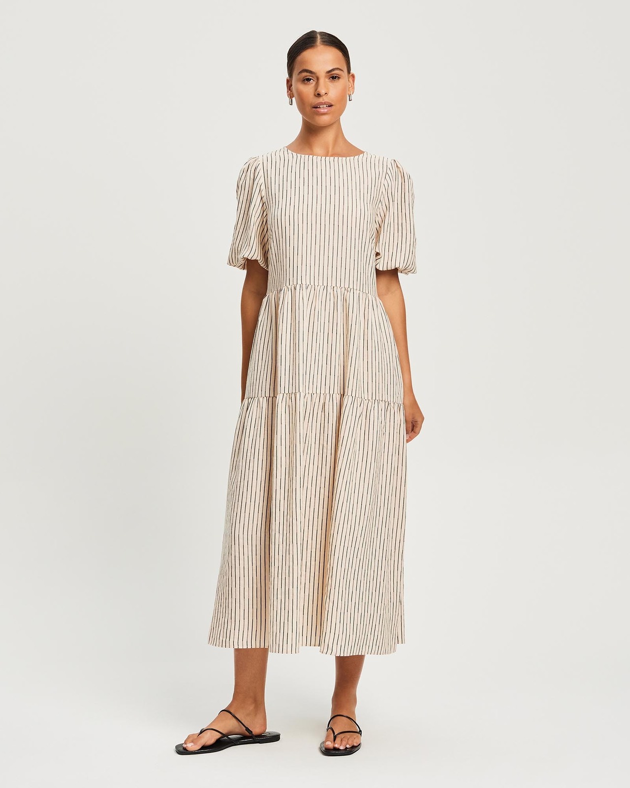 midi dresses with long sleeves Black Long Sleeve Midi Dress - Medium