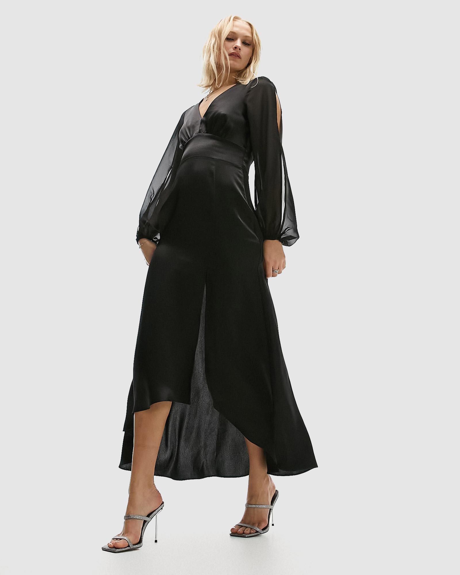 topshop pleated blazer dress in black TOPSHOP Tailored Pleated Blazer Dress