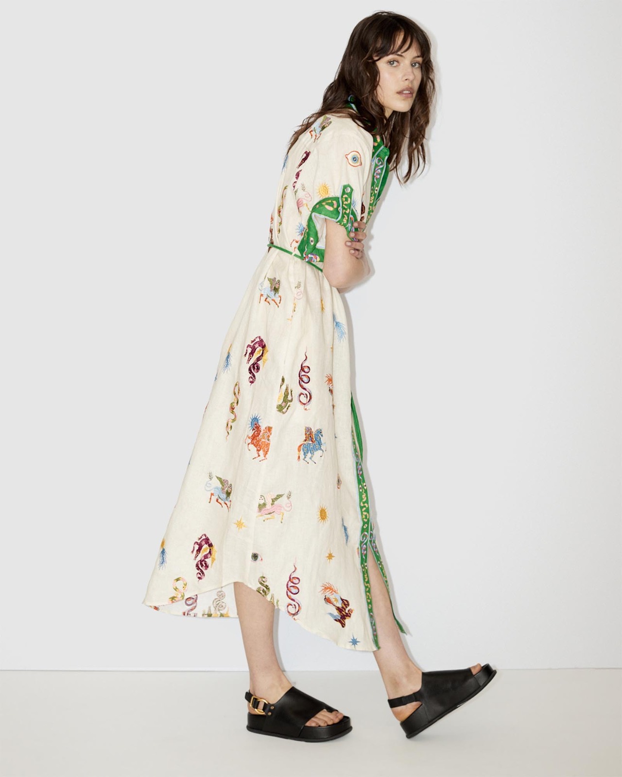 Seeker Embroidered Shirt Dress