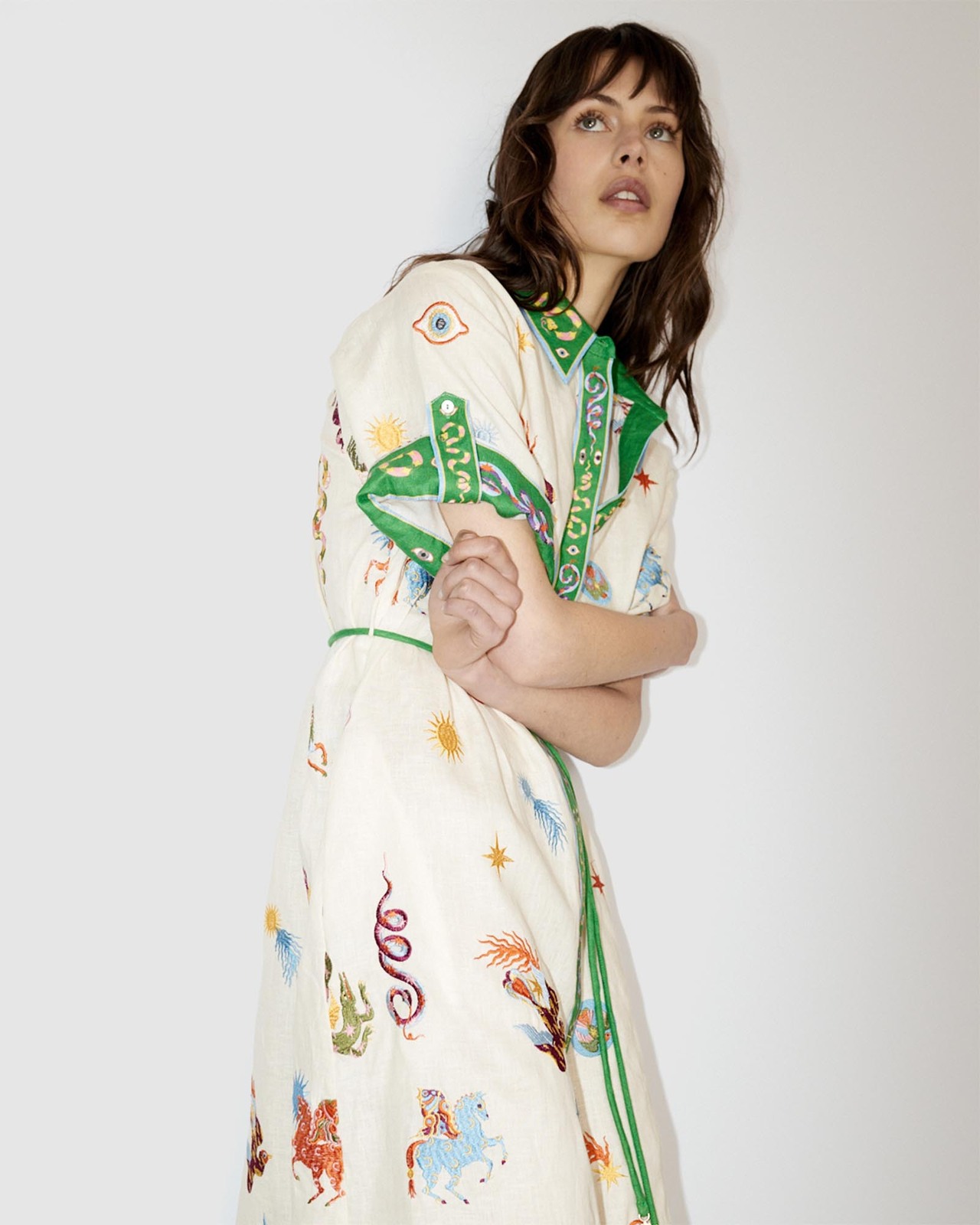 Seeker Embroidered Shirt Dress