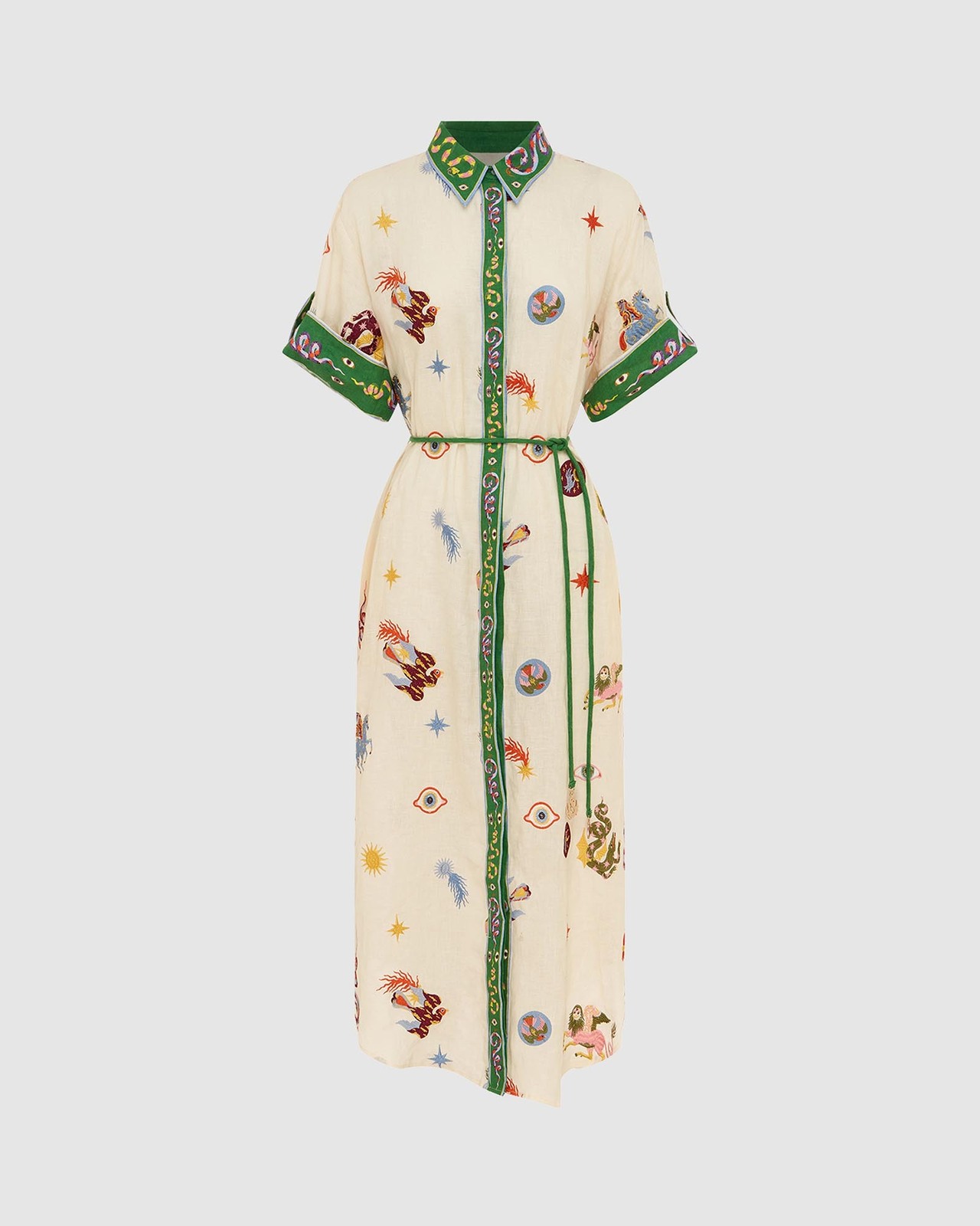 Seeker Embroidered Shirt Dress
