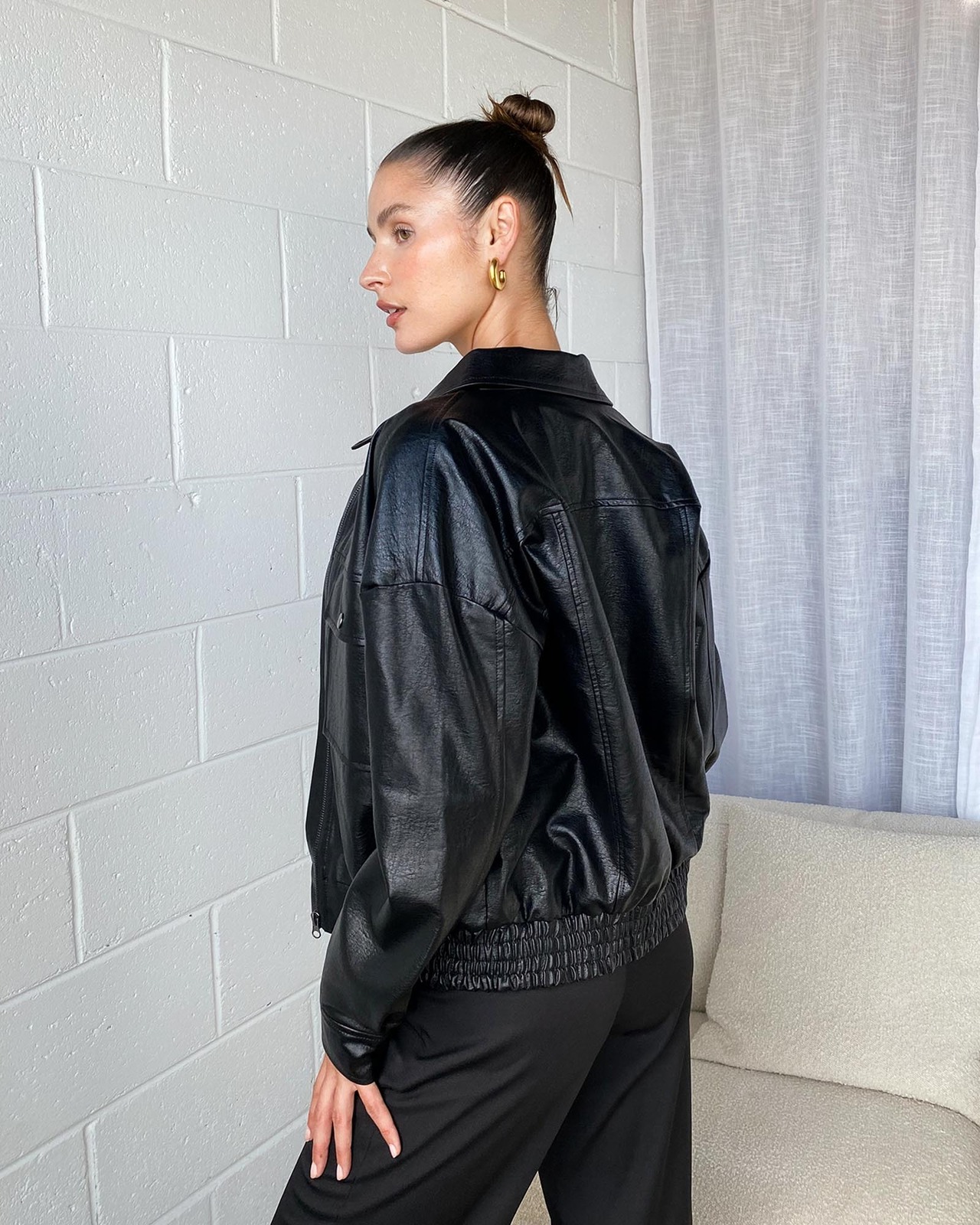 Hailey PU Bomber Jacket