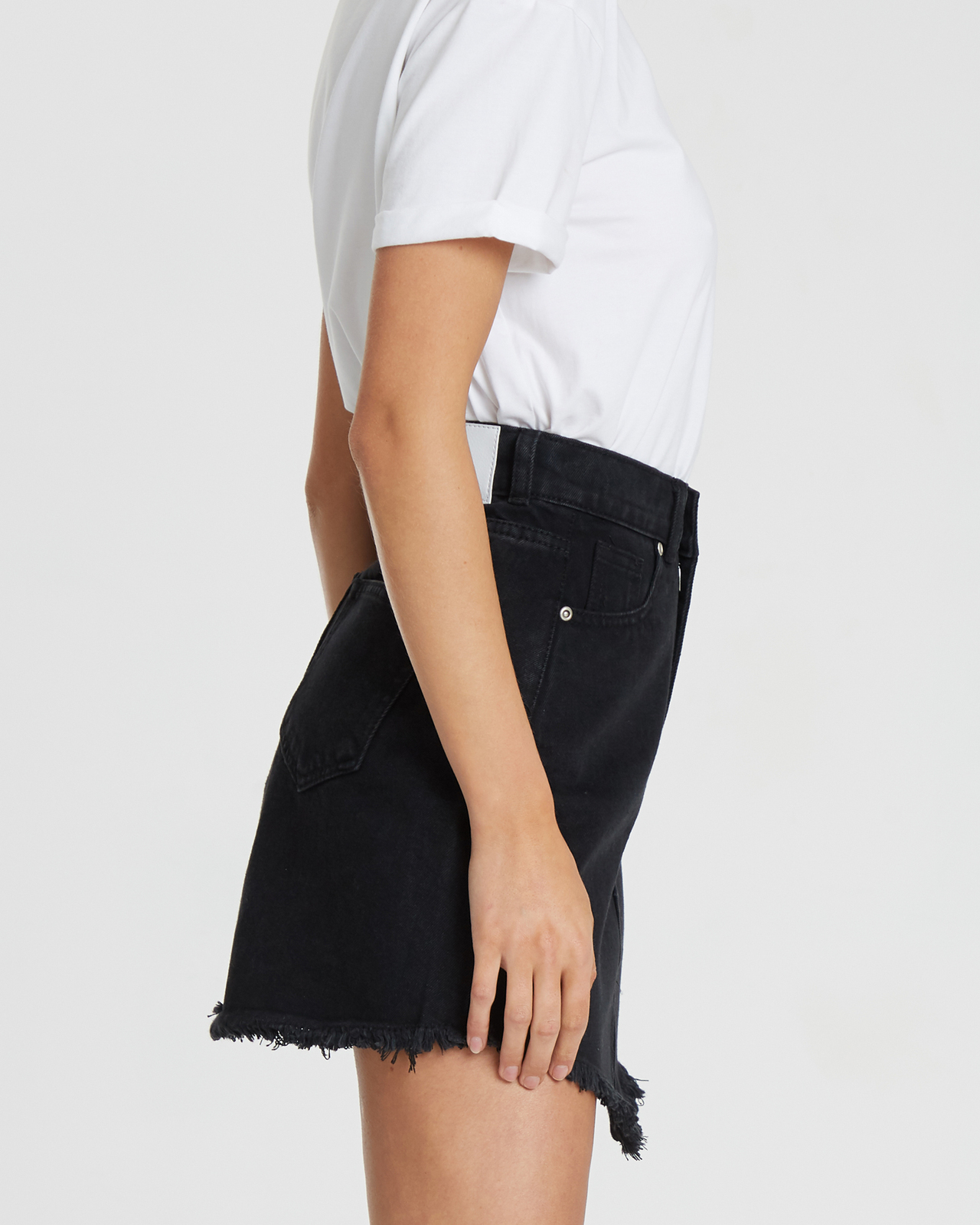Rebel Distressed Denim Skirt