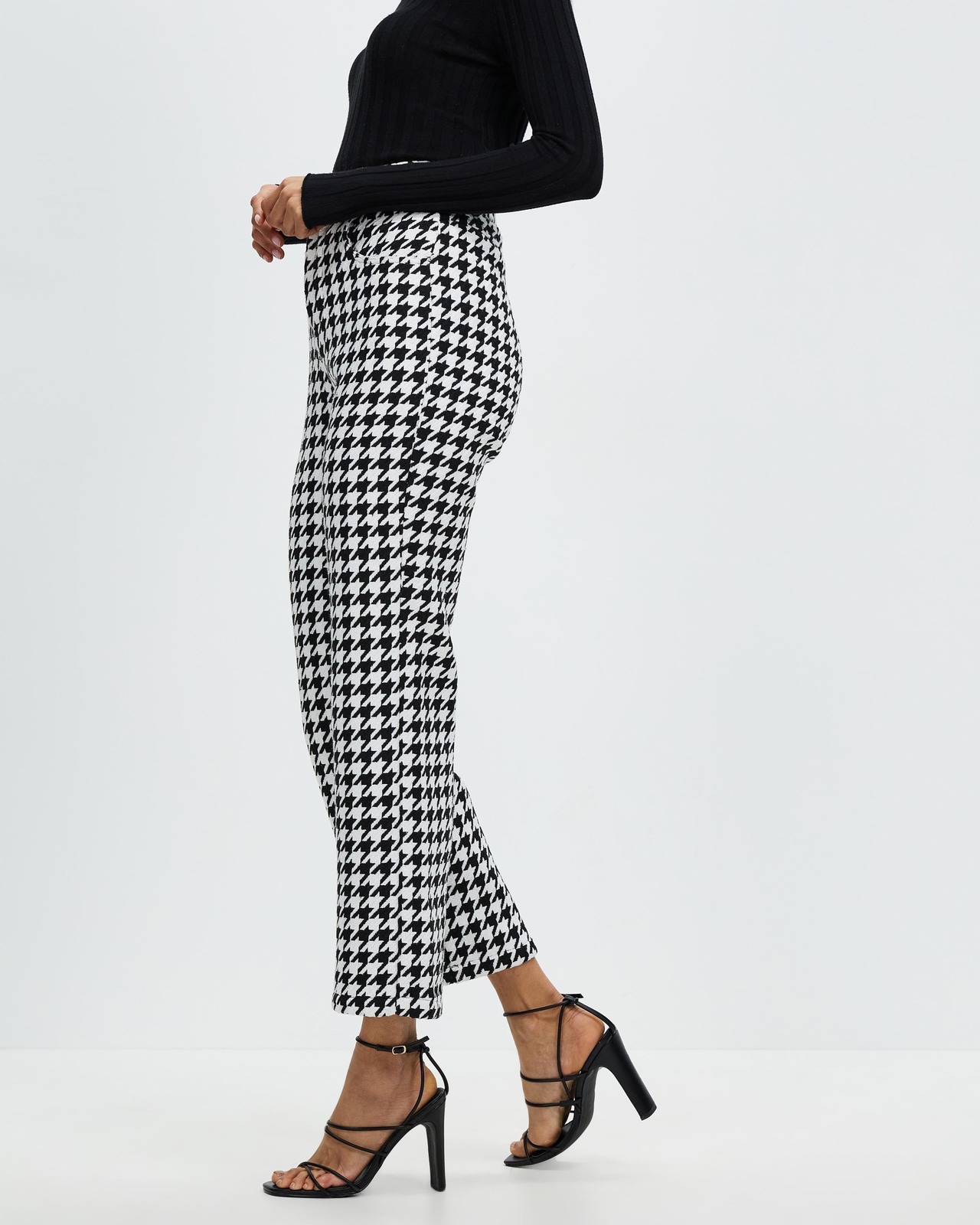Lessie Wool Blend Houndstooth Pants
