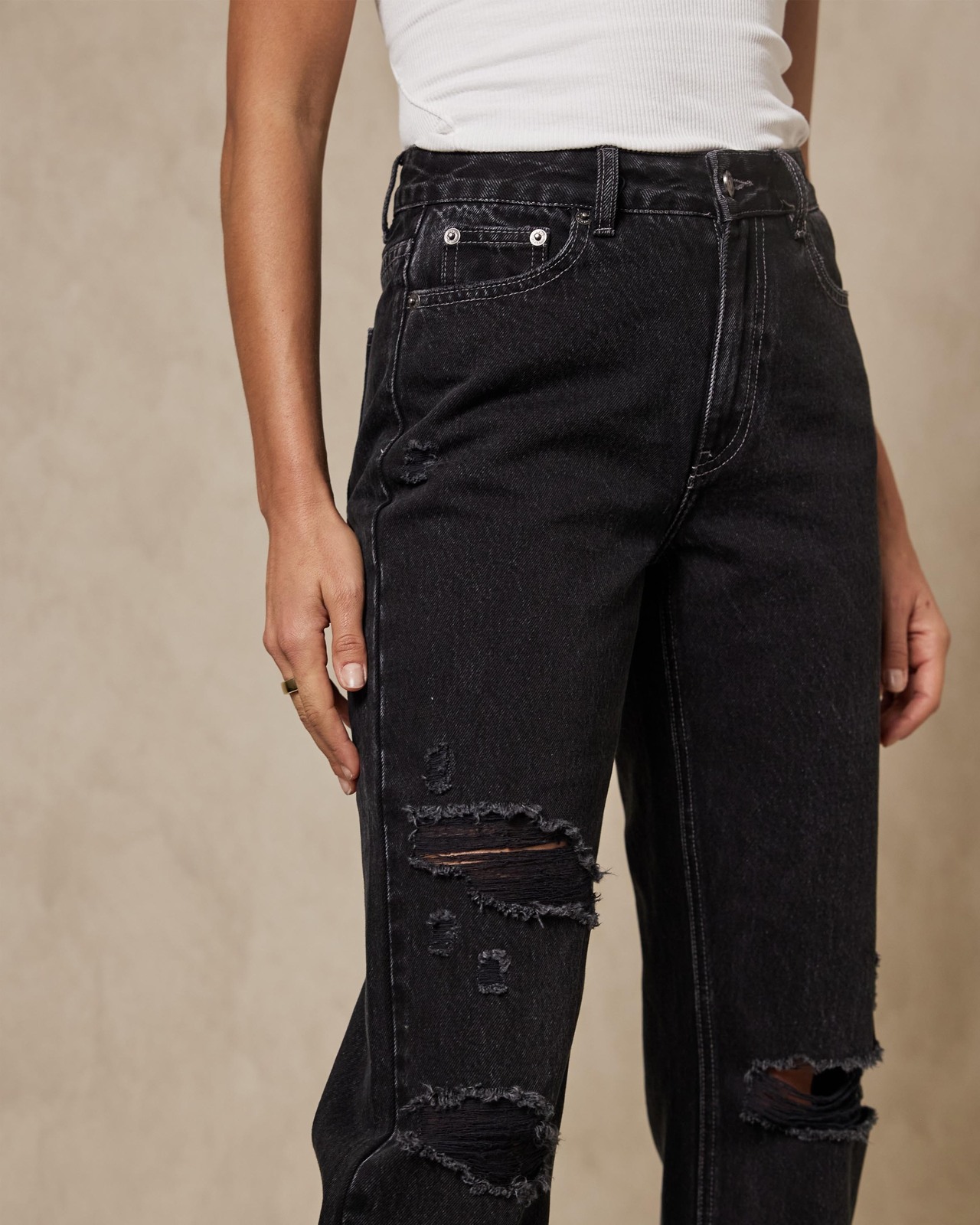 Organic Cotton Distressed Jeans