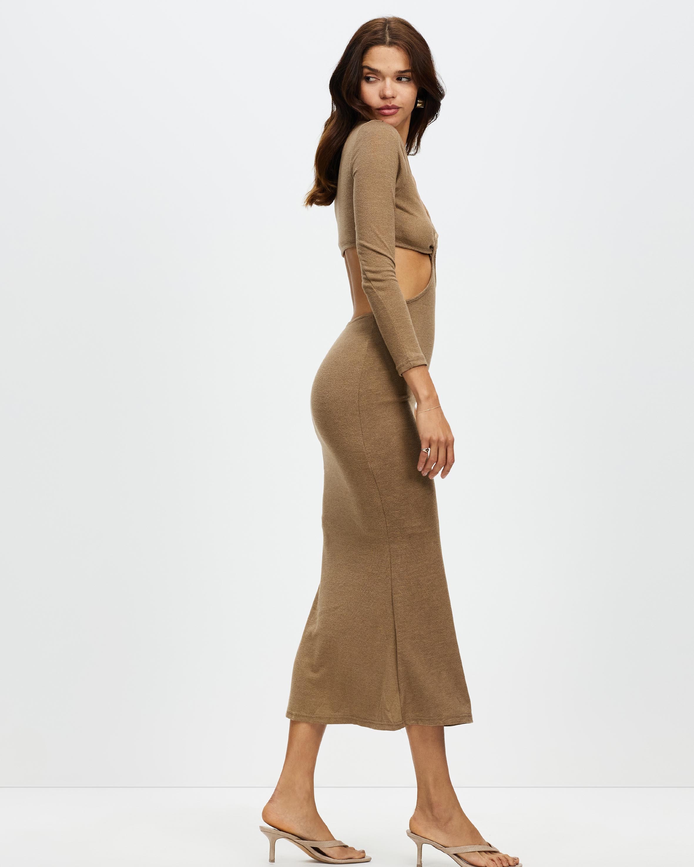 reverse cut out dress REVERSE Cut Out Midi Dress