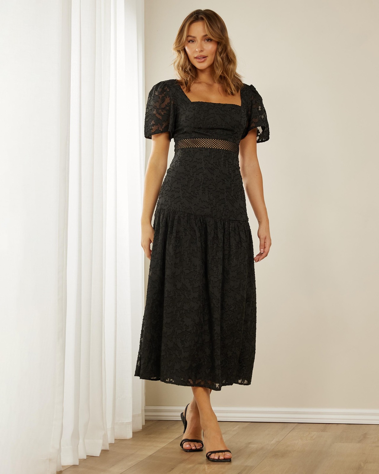 Jodie Burnout Midi Dress