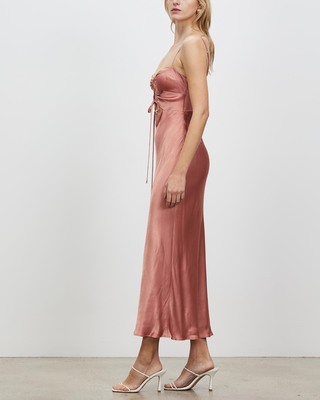 shona joy eloise lace up midi dress Shona Joy ELOISE LACE UP MIDI DRESS