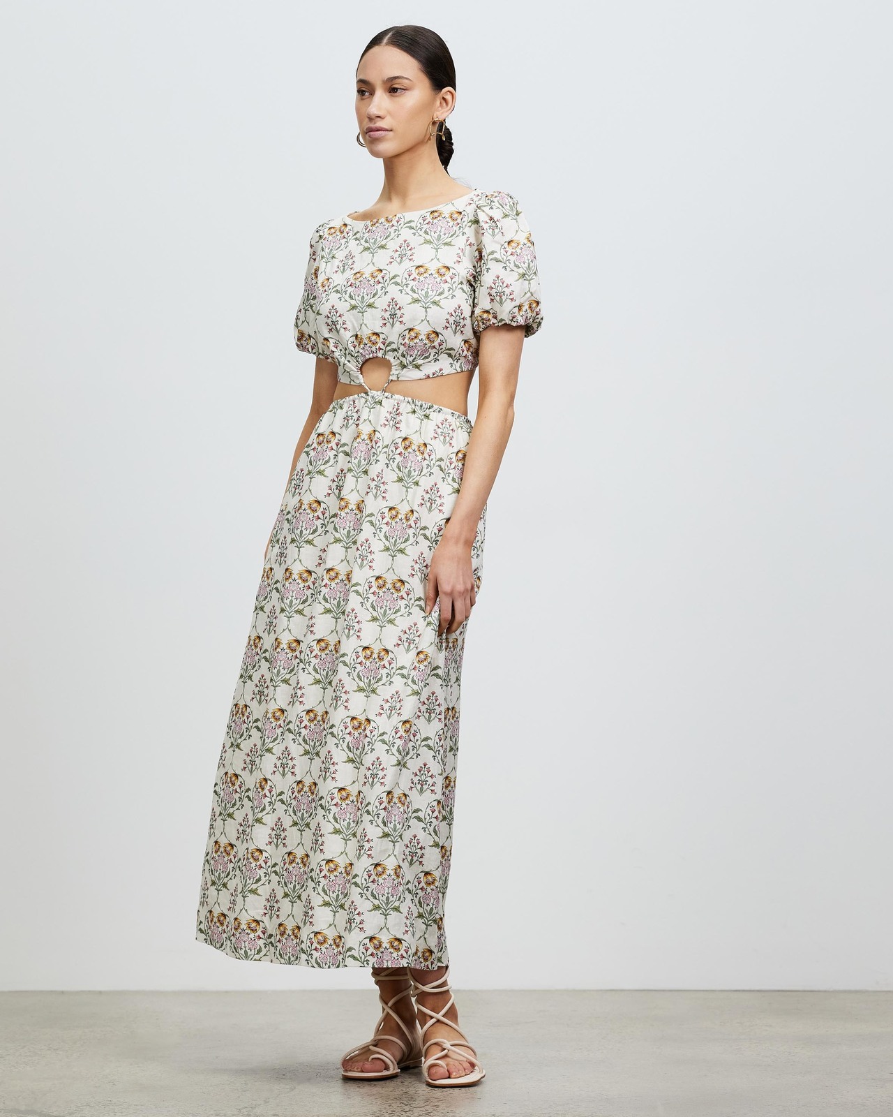 Luara Cut Out Maxi Dress - Chocolate