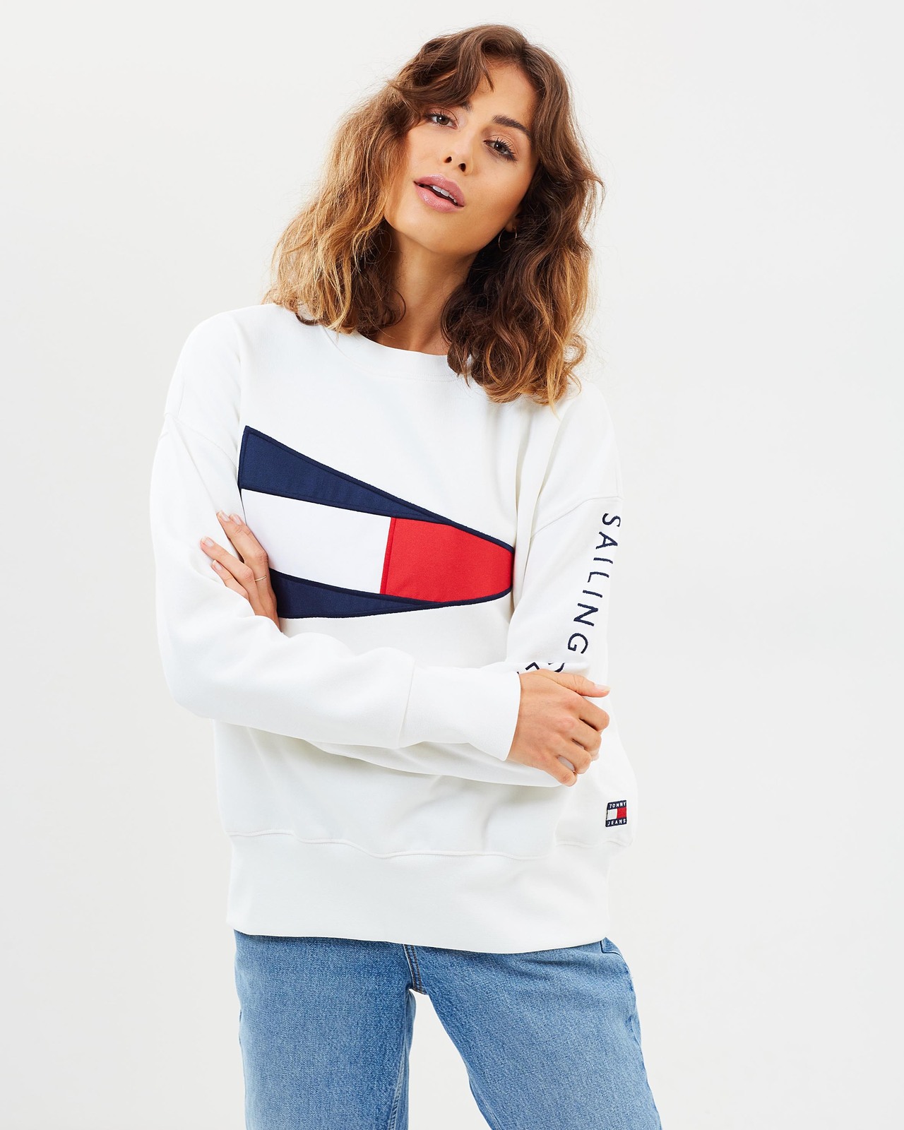 90s Sailing Logo Crew Sweatshirt