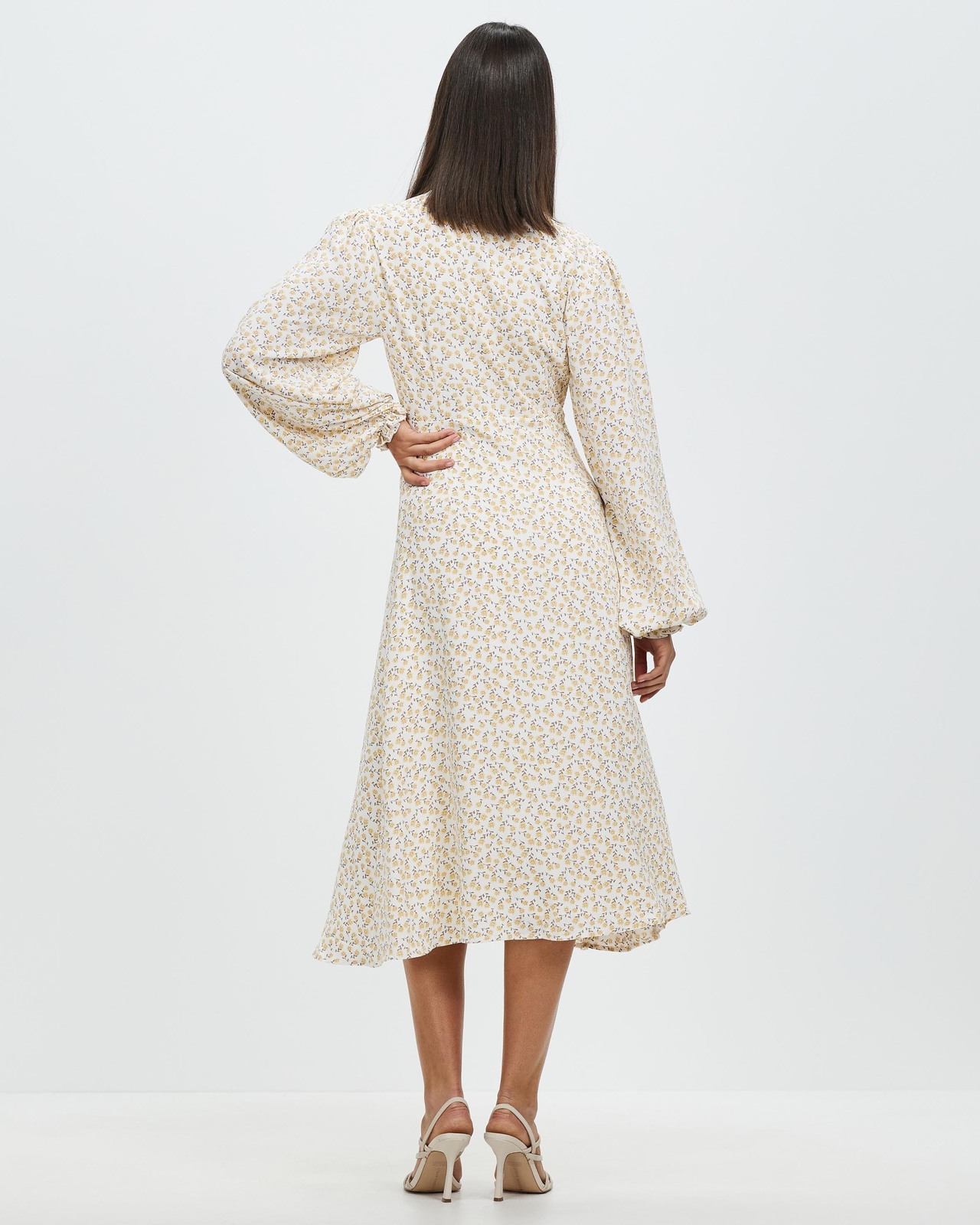 Estella Button Front Midi Dress