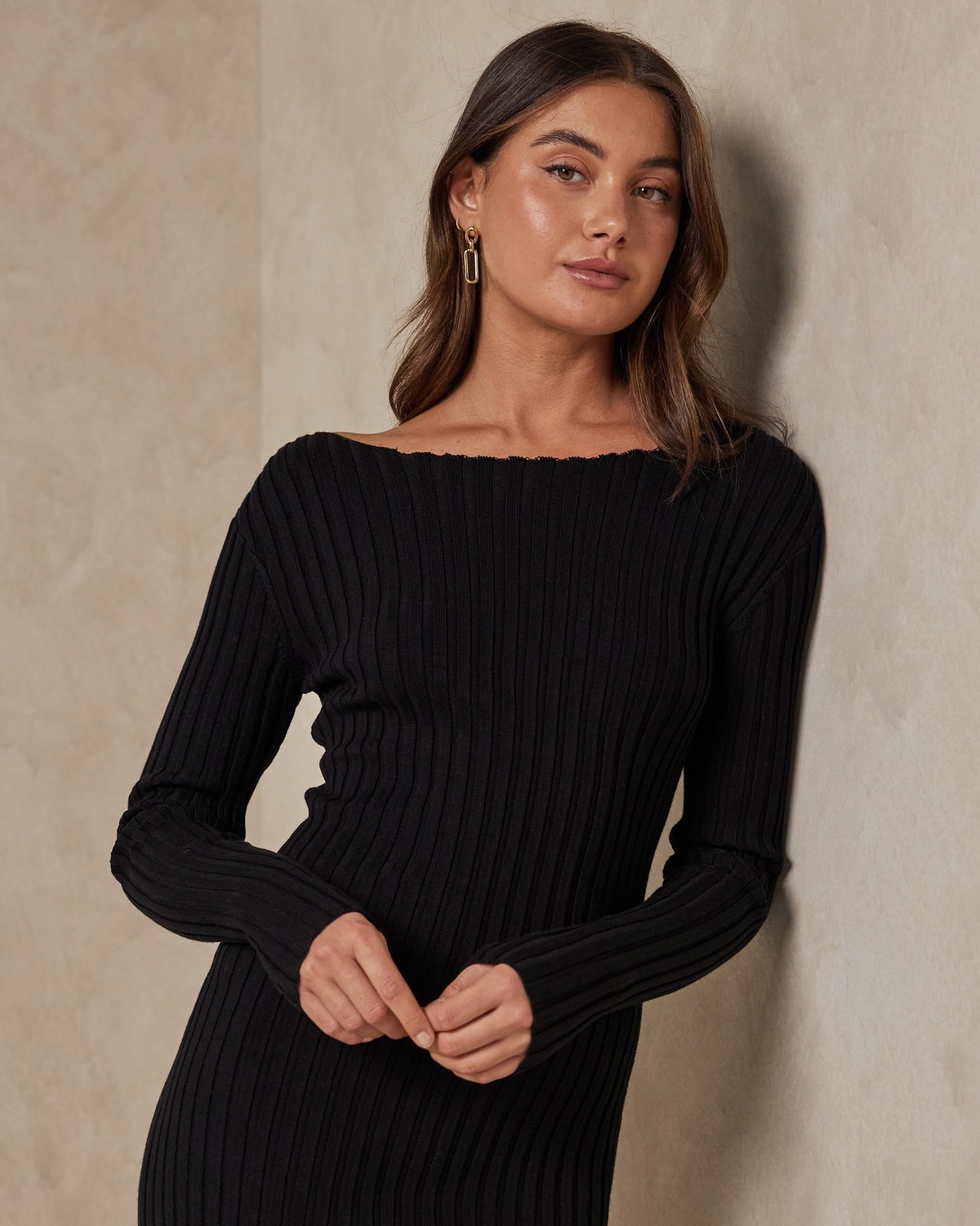 Organic Cotton Blend Knit Dress