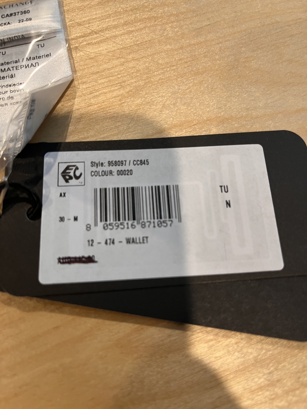 Leather bi-fold Wallet Black