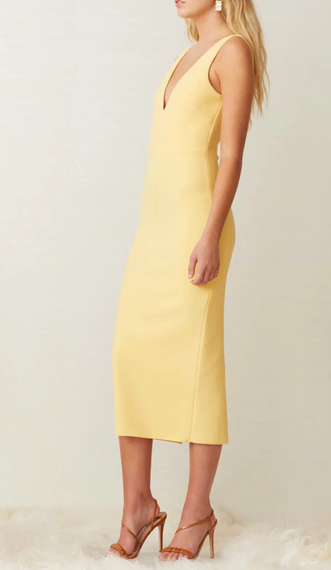 knee length dresses for ladies Bec & Bridge Elle Midi Dress (For Hire) – EKOLUV