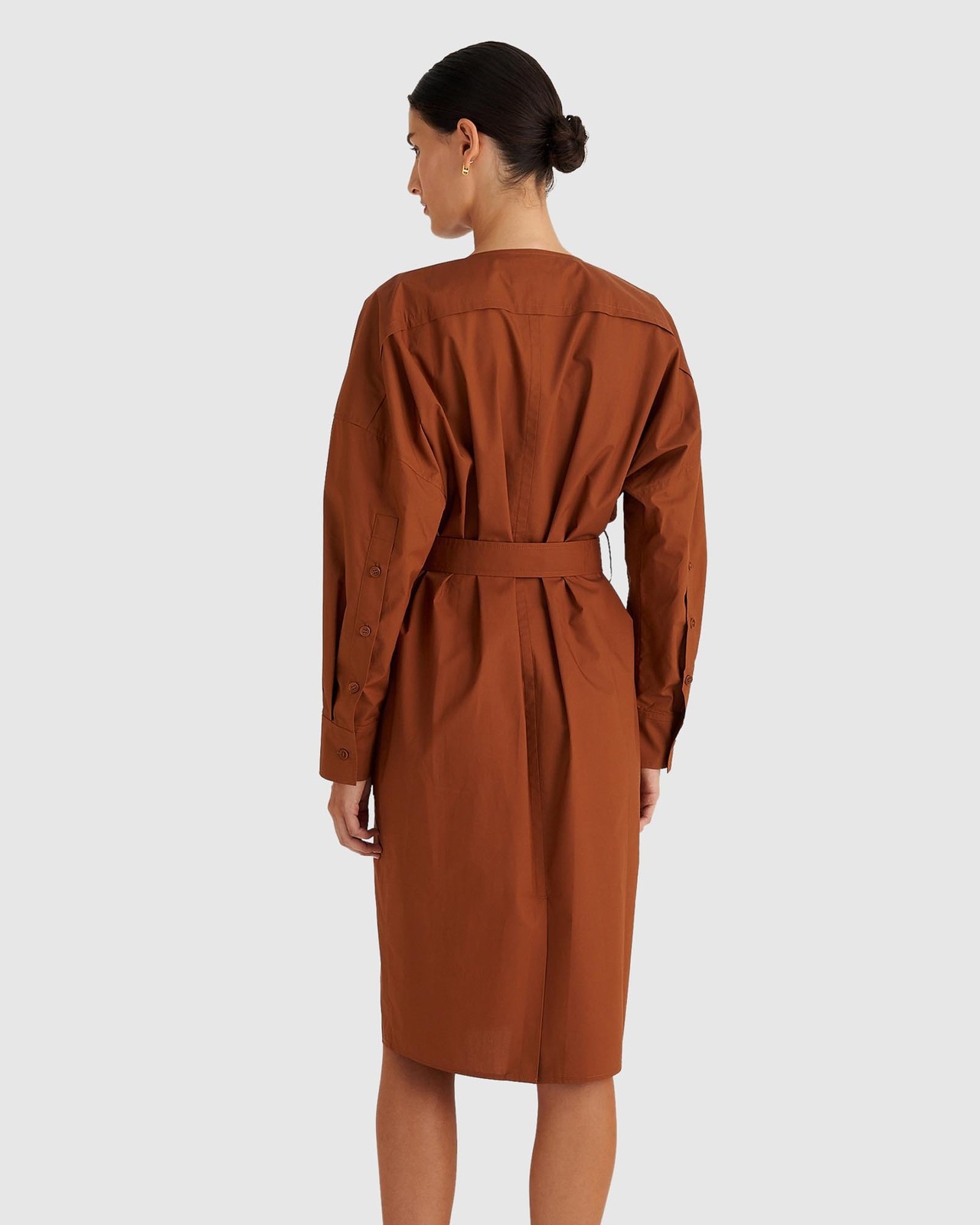 oroton brown dress Oroton Graphic Spot Dress