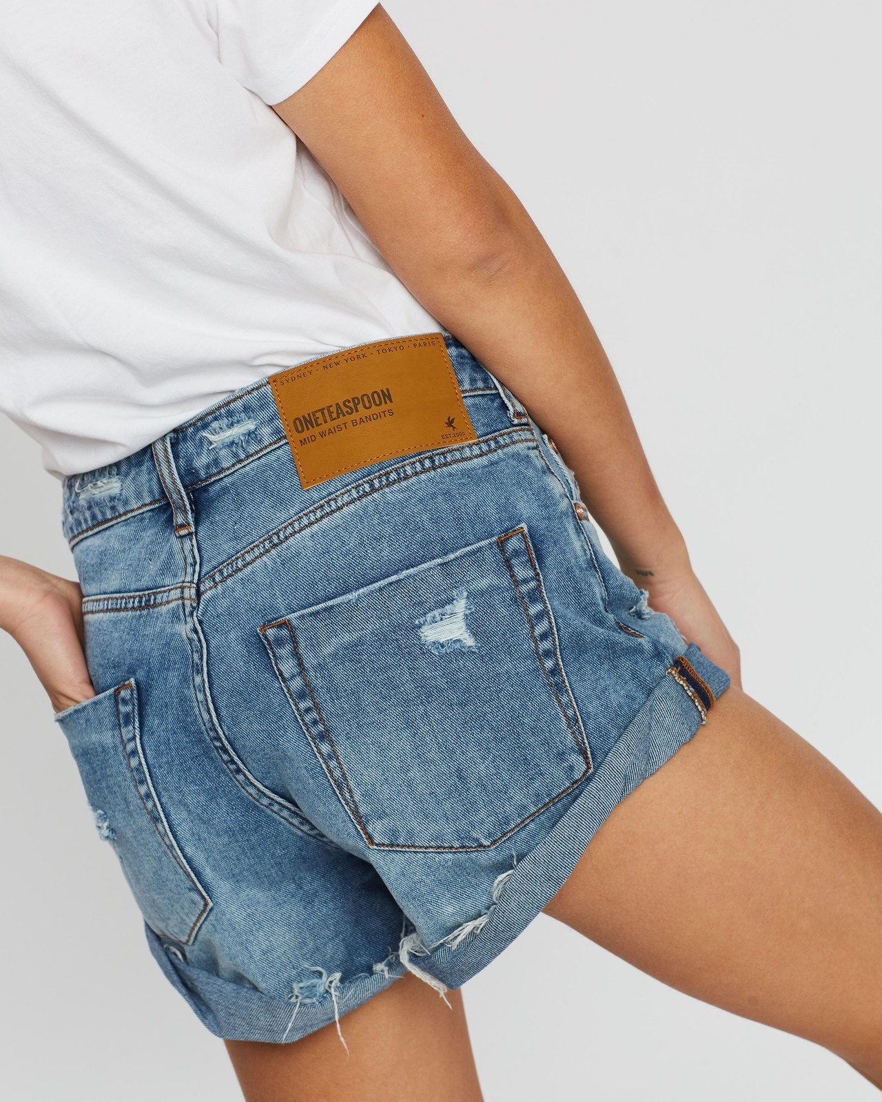 Bandits Mid-Waist Denim Shorts